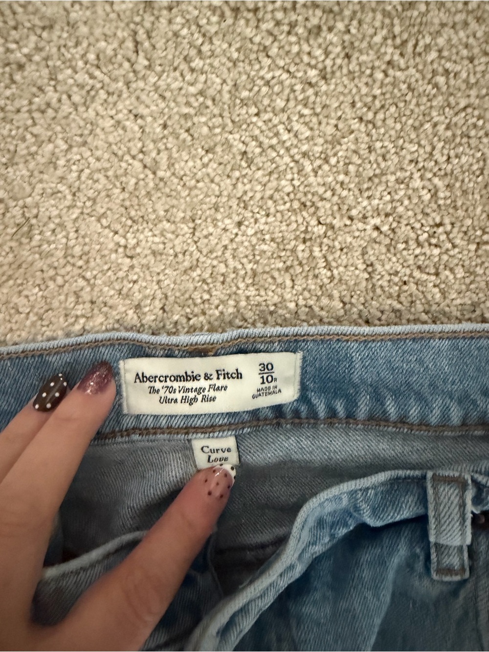 Abercrombie & Fitch Light Blue '70s Vintage Flare Ultra High-Rise Jeans